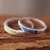 Sodalite and serpentine band rings, 'Dual Enchantment' (pair) - Sodalite and Serpentine Band Rings (Pair) (image 2) thumbail