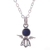 Sodalite filigree pendant necklace, 'Midnight Angel' - Sodalite Angel Filigree Pendant Necklace from Peru (image 2b) thumbail