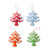 Wool ornaments, 'Vibrant Trees' (set of 4) - Assorted Wool Tree Ornaments from Peru (Set of 4)