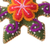 Wool ornaments, 'Vibrant Snowflakes' (set of 3) - Embroidered Wool Snowflake Ornaments from Peru (Set of 3)