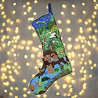 Featured review for Cotton blend applique stocking, Peruvian Jungle