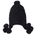 100% alpaca hat, 'Diamond Elegance in Black' - Diamond Pattern 100% Alpaca Knit Hat in Black from Peru