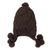100% alpaca hat, 'Diamond Elegance in Espresso' - Diamond Pattern 100% Alpaca Knit Hat in Espresso from Peru
