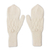 100% alpaca mittens, 'Diamond Elegance in Alabaster' - Diamond Pattern 100% Alpaca Mittens in Alabaster from Peru (image 2a) thumbail