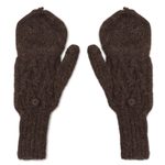 100% alpaca mittens, 'Diamond Elegance in Espresso' - Diamond Pattern 100% Alpaca Mittens in Espresso from Peru