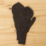 100% alpaca mittens, 'Diamond Elegance in Espresso' - Diamond Pattern 100% Alpaca Mittens in Espresso from Peru