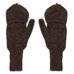 100% alpaca mittens, 'Diamond Elegance in Espresso' - Diamond Pattern 100% Alpaca Mittens in Espresso from Peru