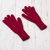 Reversible 100% alpaca gloves, 'Crimson Smoke' - Crimson and Smoke 100% Alpaca Gloves from Peru (image 2b) thumbail