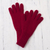 100% alpaca gloves, 'Crimson Smoke' - Crimson and Smoke 100% Alpaca Gloves from Peru