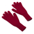Reversible 100% alpaca gloves, 'Crimson Smoke' - Crimson and Smoke 100% Alpaca Gloves from Peru (image 2d) thumbail