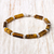 Tiger's eye beaded bracelet, 'Earthen Sophistication' - Tiger's Eye Beaded Bracelet Crafted in Peru (image 2b) thumbail