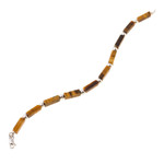 Tiger's eye beaded bracelet, 'Earthen Sophistication' - Tiger's Eye Beaded Bracelet Crafted in Peru