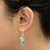 Amazonite beaded dangle earrings, 'Aqua Harmony' - Amazonite Beaded Dangle Earrings Crafted in Peru (image 2d) thumbail
