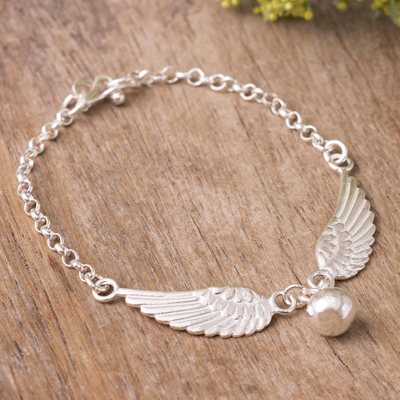 Buy Angel Whisperer Silver Bracelet with Wings Online Now