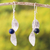 Lapis lazuli jewelry set, 'Leafy Glam' - Modern Leaf Lapis Lazuli Jewelry Set from Peru