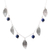 Lapis lazuli jewelry set, 'Leafy Glam' - Modern Leaf Lapis Lazuli Jewelry Set from Peru