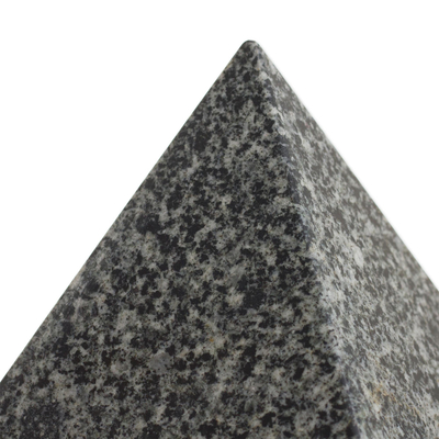 Tourmaline and quartz gemstone figurine, 'Speckled Pyramid' (3 inch) - Tourmaline and Quartz Pyramid Gemstone Figurine (3 Inch)