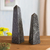 Tourmaline and quartz gemstone figurines, 'Speckled Obelisks' (pair) - Tourmaline and Quartz Obelisk Gemstone Figurines (Pair) (image 2) thumbail