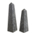 Tourmaline and quartz gemstone figurines, 'Speckled Obelisks' (pair) - Tourmaline and Quartz Obelisk Gemstone Figurines (Pair) thumbail