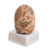 Leopardit-Edelsteinfigur - Eiförmige Leopardit-Edelsteinfigur aus Peru