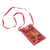 Embroidered eyeglass bag, 'Embellished Beauty in Chili' - Embroidered Eyeglasses Bag in Chili from Peru (image 2c) thumbail