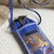 Embroidered eyeglasses bag, 'Embellished Beauty in Blue' - Embroidered Eyeglasses Bag in Royal Blue from Peru (image 2b) thumbail