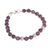 Amethyst beaded bracelet, 'Elegant Glam' - Natural Amethyst Beaded Bracelet from Peru (image 2c) thumbail