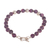 Amethyst beaded bracelet, 'Elegant Glam' - Natural Amethyst Beaded Bracelet from Peru (image 2d) thumbail