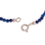 Agate beaded anklet, 'Simple Appeal in Blue' - Blue Agate Beaded Anklet from Peru (image 2g) thumbail