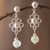 Opal dangle earrings, 'Elegant Andes' - Natural Opal Dangle Earrings from Peru (image 2) thumbail