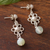Opal dangle earrings, 'Elegant Andes' - Natural Opal Dangle Earrings from Peru (image 2b) thumbail