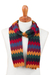 Alpaca blend scarf, 'Festive Zigzags' - Knit Zigzag Alpaca Blend Wrap Scarf from Peru (image 2a) thumbail