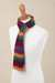 Alpaca blend scarf, 'Festive Zigzags' - Knit Zigzag Alpaca Blend Wrap Scarf from Peru (image 2e) thumbail