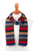 Alpaca blend scarf, 'Subdued Zigzags' - Artisan Crafted Zigzag Alpaca Blend Wrap Scarf from Peru (image 2a) thumbail