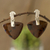 Ohrhänger aus Mahagoni-Obsidian - Pfeilförmige Mahagoni-Obsidian-Ohrhänger aus Peru