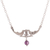 Amethyst pendant necklace, 'Lovebirds' - Bird-Themed Amethyst Pendant Necklace from Peru (image 2d) thumbail