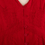 Baumwollbluse, 'Maiglöckchen in Rot' - Lilie der Inkas-Bluse aus roter Baumwolle mit Knopfleiste vorne