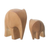 Wood figurines, 'Brown Elephant Motherhood' (pair) - Cedar Wood Elephant Mother and Child Figurines (Pair) (image 2a) thumbail