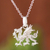 Sterling silver pendant necklace, 'Stylized Dragon' - Stylized Sterling Silver Dragon Pendant Necklace from Peru (image 2) thumbail