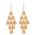 Gold plated sterling silver dangle earrings, 'Vital Rain' - Teardrop Gold Plated Sterling Silver Dangle Earrings thumbail