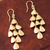 Gold plated sterling silver dangle earrings, 'Vital Rain' - Teardrop Gold Plated Sterling Silver Dangle Earrings (image 2b) thumbail