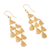 Gold plated sterling silver dangle earrings, 'Vital Rain' - Teardrop Gold Plated Sterling Silver Dangle Earrings (image 2c) thumbail