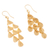 Gold plated sterling silver dangle earrings, 'Vital Rain' - Teardrop Gold Plated Sterling Silver Dangle Earrings (image 2d) thumbail