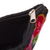 Wool coin purse, 'Exceptional Garden' - Floral Embroidered Wool Coin Purse in Black from Peru (image 2d) thumbail