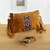 Bolso de hombro de ante con detalles de lana - Bolso de mano de gamuza con detalle de lana con flecos en marrón dorado