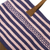 Suede accented alpaca blend shoulder bag, 'Fresh Stripes' - Indigo and Pastel Pink Striped Alpaca Blend Shoulder Bag (image 2b) thumbail