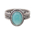 Amazonite cocktail ring, 'Oval of Power' - Oval Amazonite Cocktail Ring from Peru thumbail