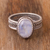 Rainbow moonstone cocktail ring, 'Oval of Power' - Rainbow Moonstone Cocktail Ring from Peru (image 2) thumbail
