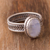 Rainbow moonstone cocktail ring, 'Oval of Power' - Rainbow Moonstone Cocktail Ring from Peru (image 2b) thumbail