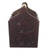 Wood and leather magazine rack, 'Colonial Vines' - Colonial Pattern Wood and Leather Magazine Rack from Peru (image 2c) thumbail